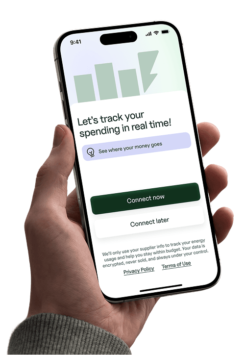 Phone held in hand showing PowerAlert